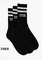 Socks 3 Pack black-offwhite Vorderansicht