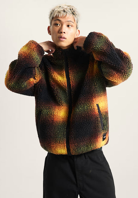 Heights Sherpa Full Zip black-heritagemustard Vorderansicht