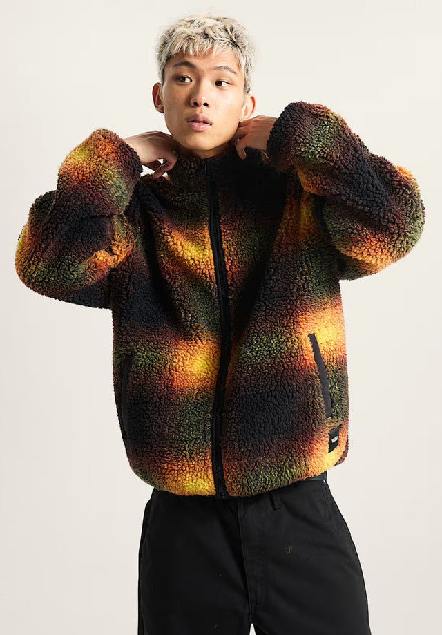 Heights Sherpa Full Zip black-heritagemustard Vorderansicht