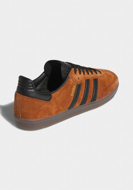 adidas-skateboarding Samba ADV Schuhe Jungs dubrown-coreblack-gum – Rückenansicht