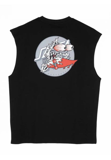 Meek Slashed Dot Vest black Closeup2