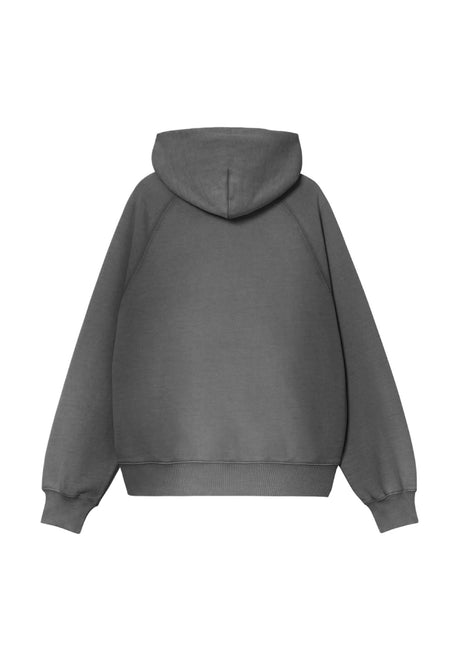 W Hooded Hudson Sweat blackchalkwash Rueckenansicht
