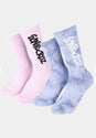 Dizzy Strip Socks (2 Pack) pink-acidcloud Vorderansicht