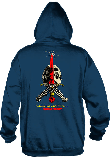 Powell-Peralta Skull & Sword Hoodie navy – Detailansicht 1
