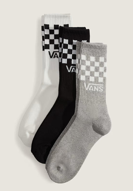 Classic Crew Check 3er-Pack black-white Vorderansicht