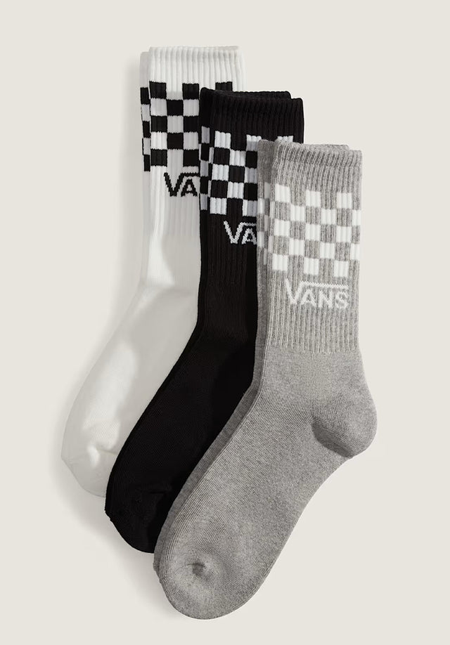 Classic Crew Check 3er-Pack black-white Vorderansicht