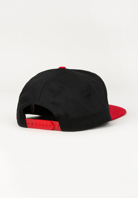 Classic Dot Snapback white-black-red Rueckenansicht