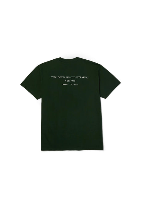 HUF Fight The Traffic T-Shirt forestgreen – Rückenansicht