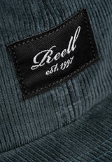 Flat 6-Panel Cap darkgreen cord Rueckenansicht