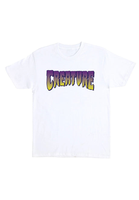 Creature Logo white-purple Vorderansicht