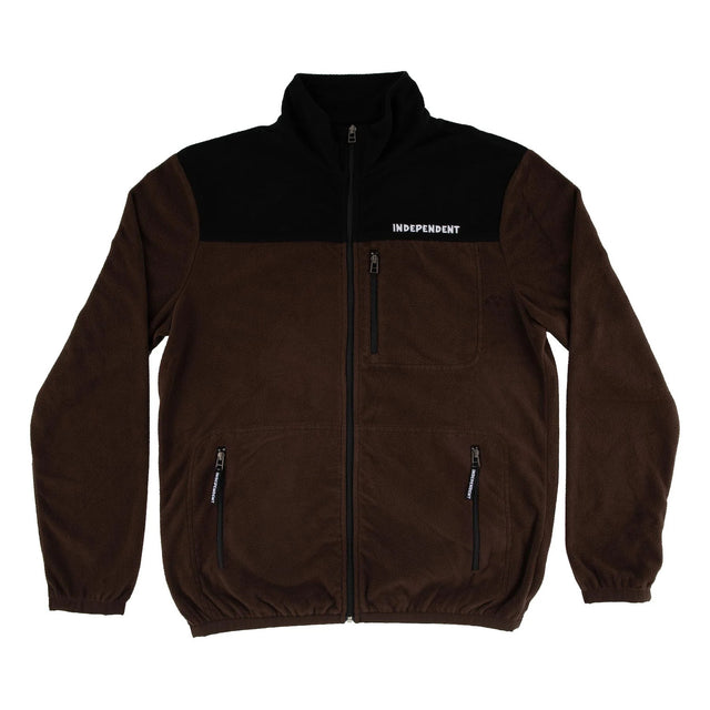 BTG Fleece Jacket darkbrown-black Vorderansicht