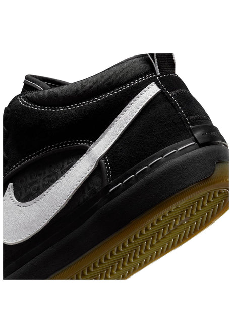 Nike SB React Leo Schuhe Jungs black-white-blackgum-lightbrown – Oberansicht