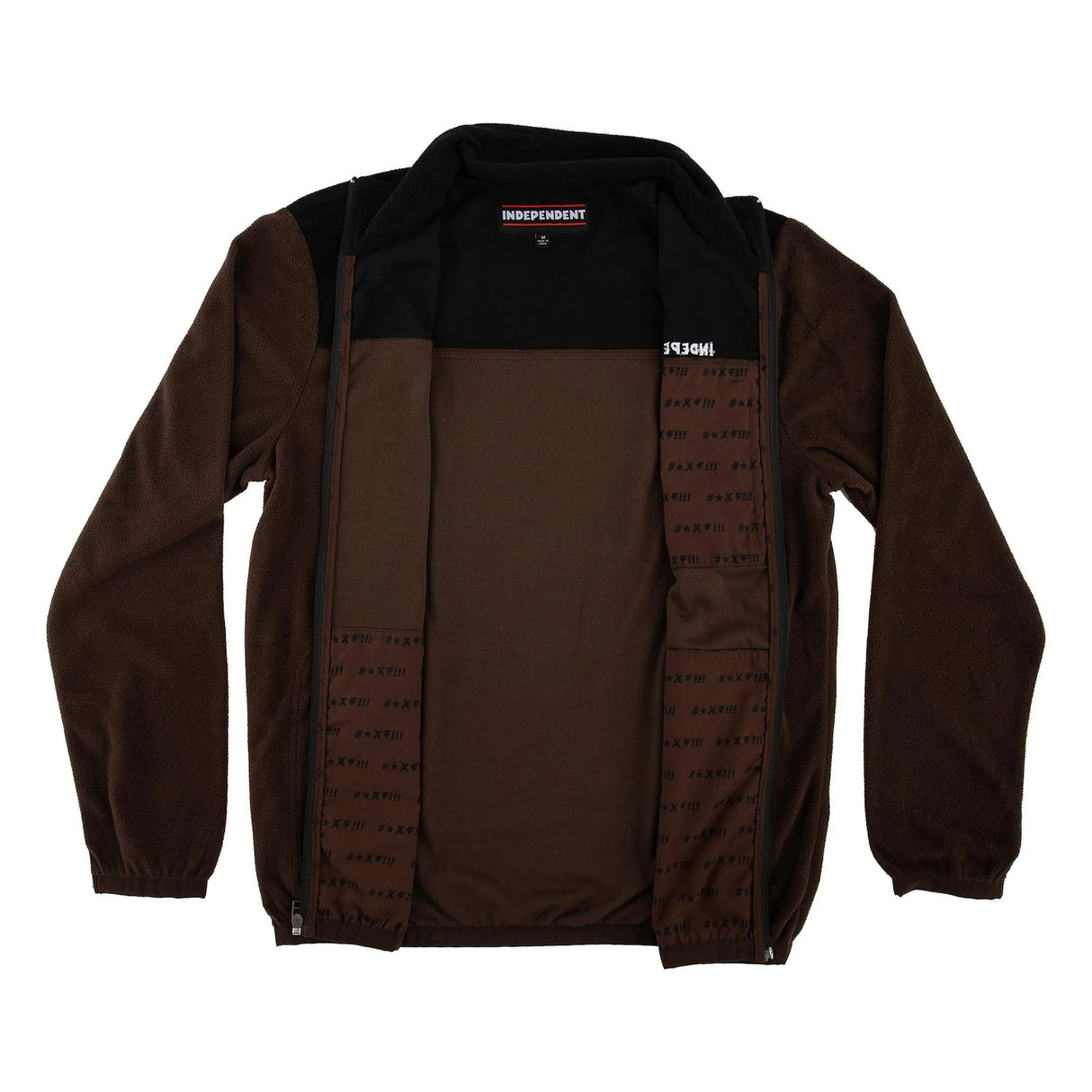 BTG Fleece Jacket darkbrown-black Closeup1