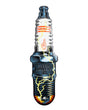 Spark Plug Shaped multicolored Vorderansicht