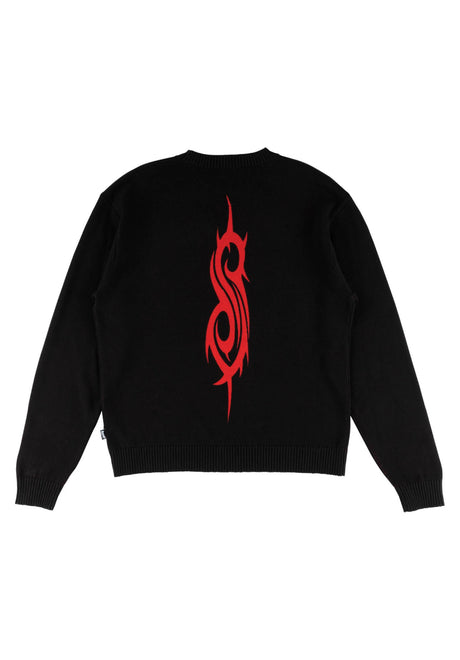 x Slipknot Slipknot Overprint Knit black-red Rueckenansicht