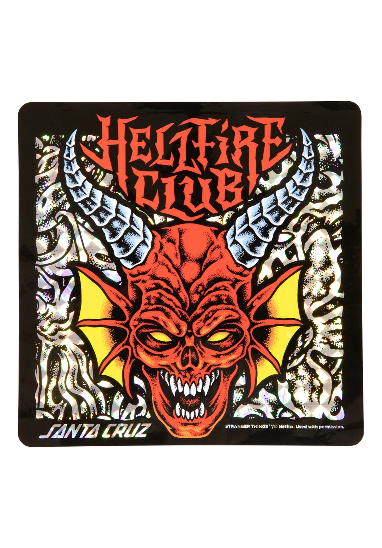 X Stranger Things Hellfire Club glow-in-the-dark Closeup2