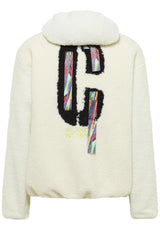 Teddy Oversize Fit offwhite Rueckenansicht