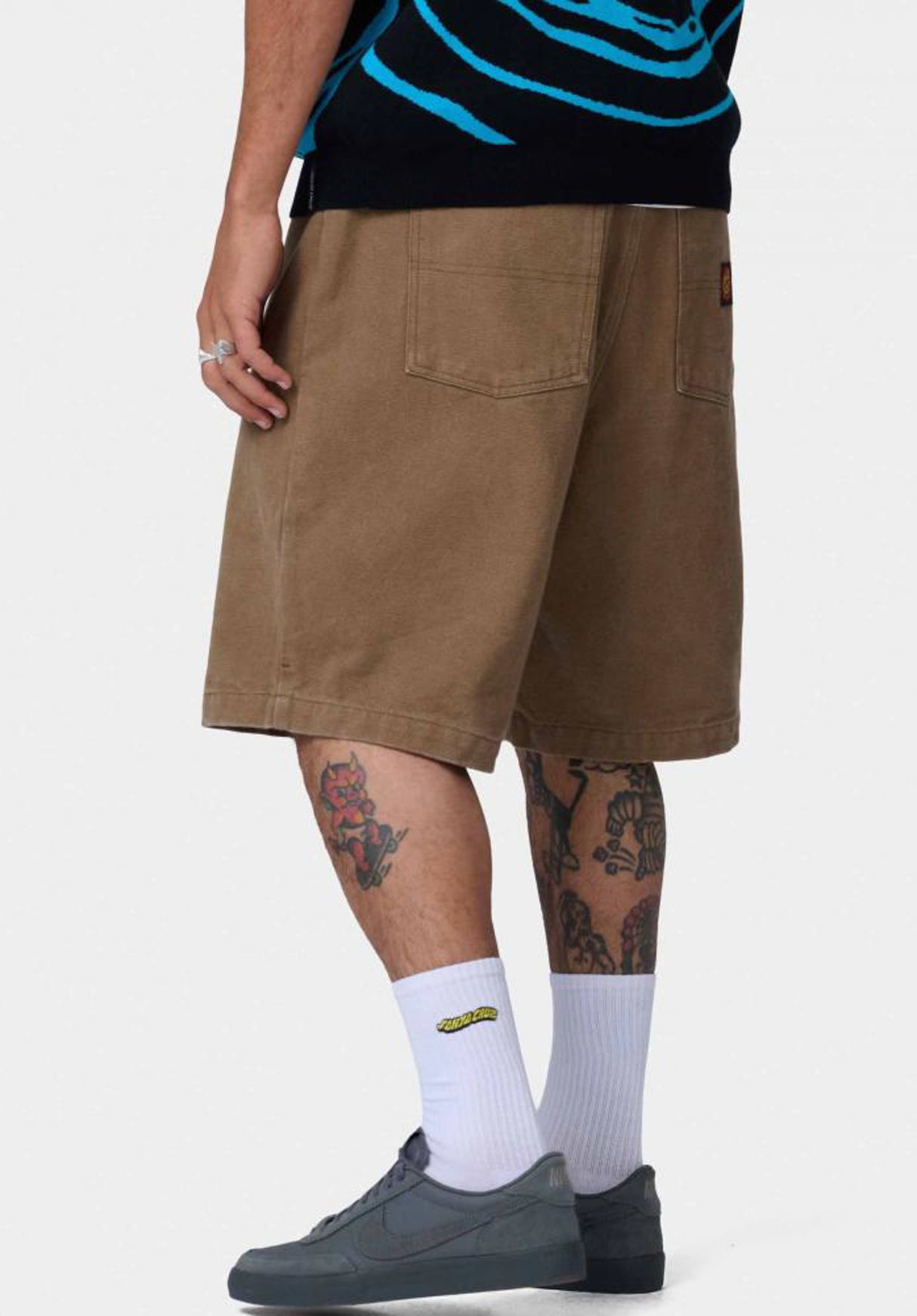Big Shorts taupe-canvas Rueckenansicht