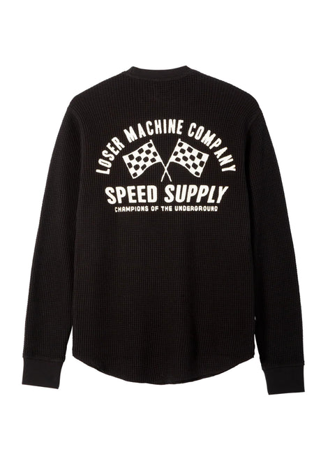 Loser-Machine Throwback Thermal Longsleeve black – Vorderansicht