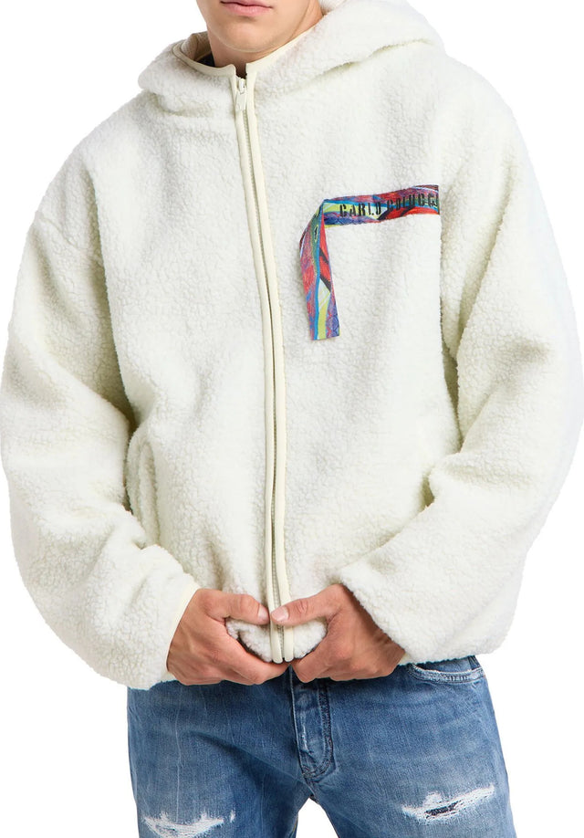 Teddy Oversize Fit offwhite Vorderansicht