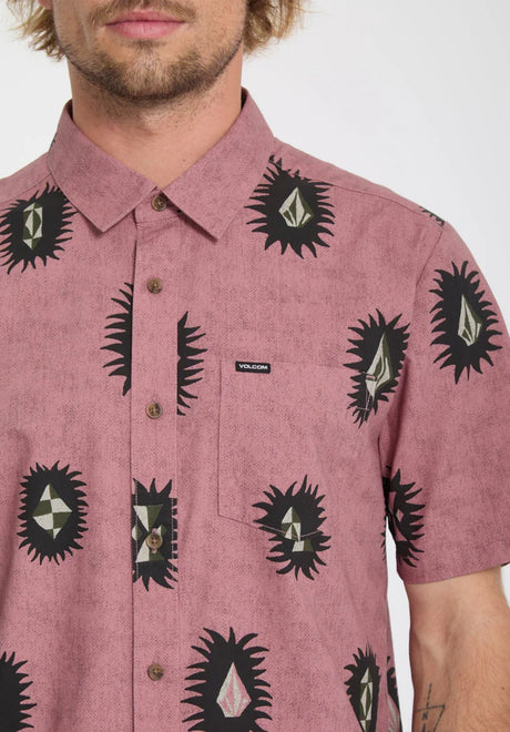 Volcom Markerstone Hemd-Kurzarm stonerose – Detailansicht 1