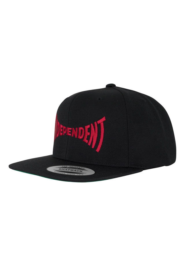 Span Embroidered 6-Panel Structured Snapback black-darkred Vorderansicht