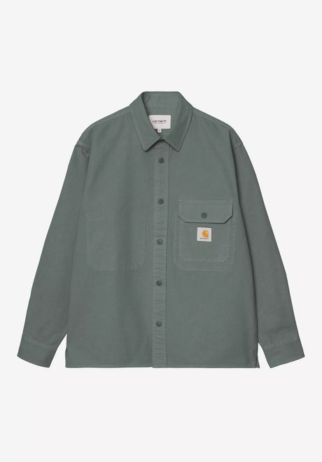 Carhartt WIP Reno Shirt Jac Übergangsjacke velvetgreen – Vorderansicht
