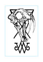 Saberskull High-Density Sticker white/high-density black Vorderansicht