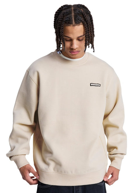 DC Shoes Patch It Crew Sweatshirt oatmeal – Vorderansicht