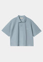 W' Carhartt Script Polo frostedblue Rueckenansicht