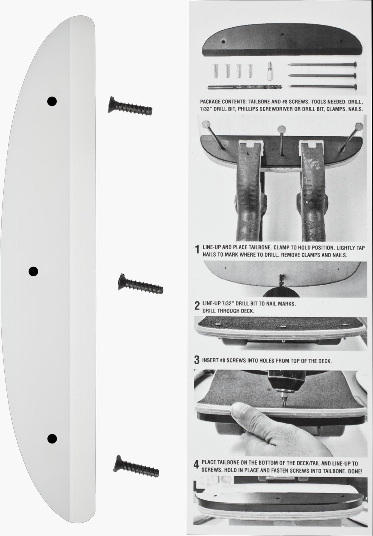 Tail Bone white Rueckenansicht