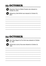 Hip Hop Journal Book - Calender multicolored Closeup1