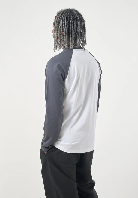 Cleptomanicx Ligull College Longsleeve bluegraphite – Rückenansicht
