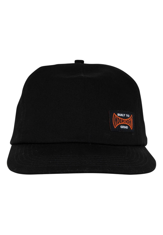 Built To Grind 5-Panel Snapback Unstructured black Vorderansicht