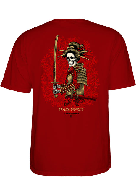 Powell-Peralta Sakura Yosozumi Onna Bugeisha T-Shirt burgundy – Vorderansicht