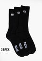 Emb Logo 3 Pack black Vorderansicht