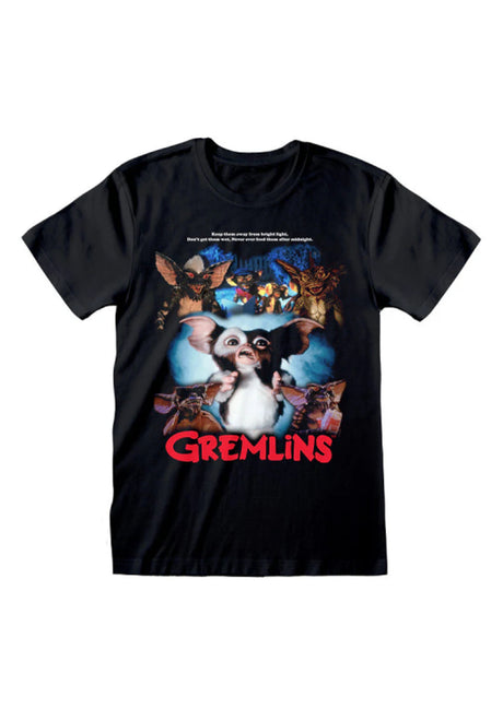 Gremlins Retro Poster black Vorderansicht