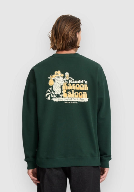 Volcom Racoon Sweatshirt scarab – Vorderansicht