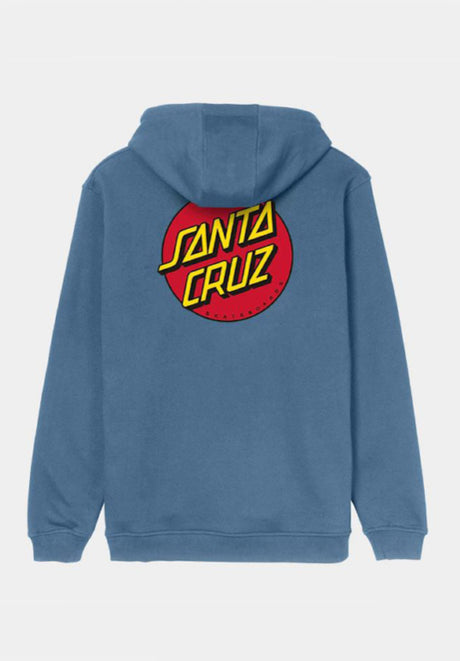 Santa-Cruz Classic Dot Chest Hoodie fadeddenim – Vorderansicht
