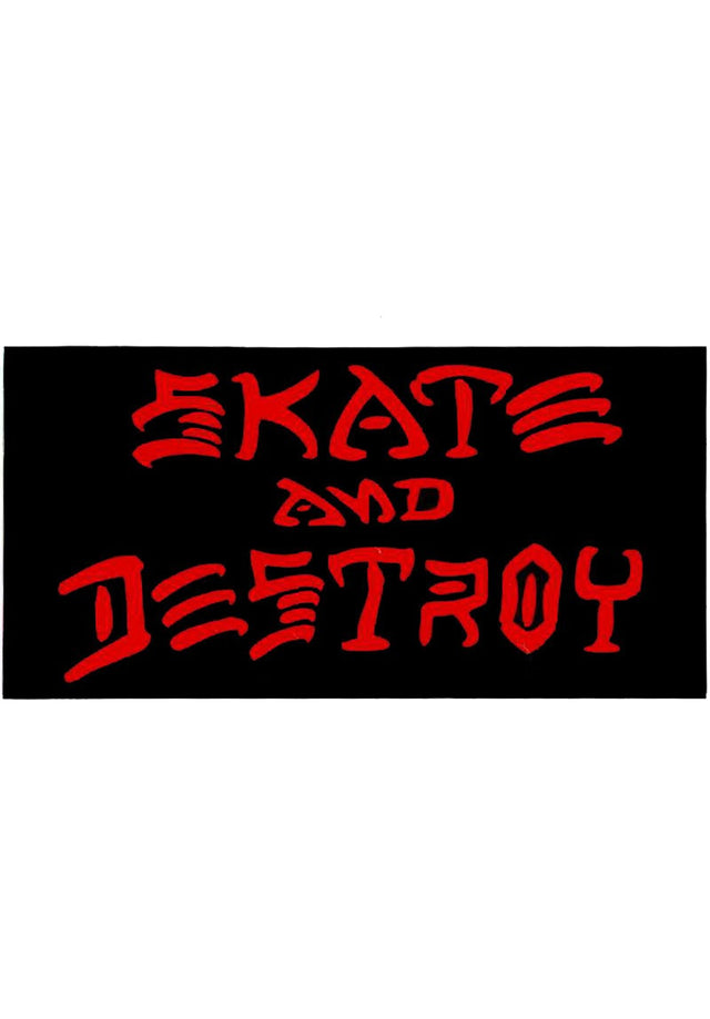Skate & Destroy Sticker Large black Vorderansicht