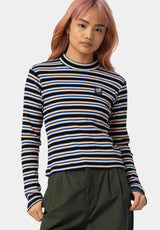 Opus Dot Mock Neck multistripe Vorderansicht
