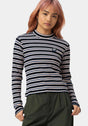 Opus Dot Mock Neck multistripe Vorderansicht