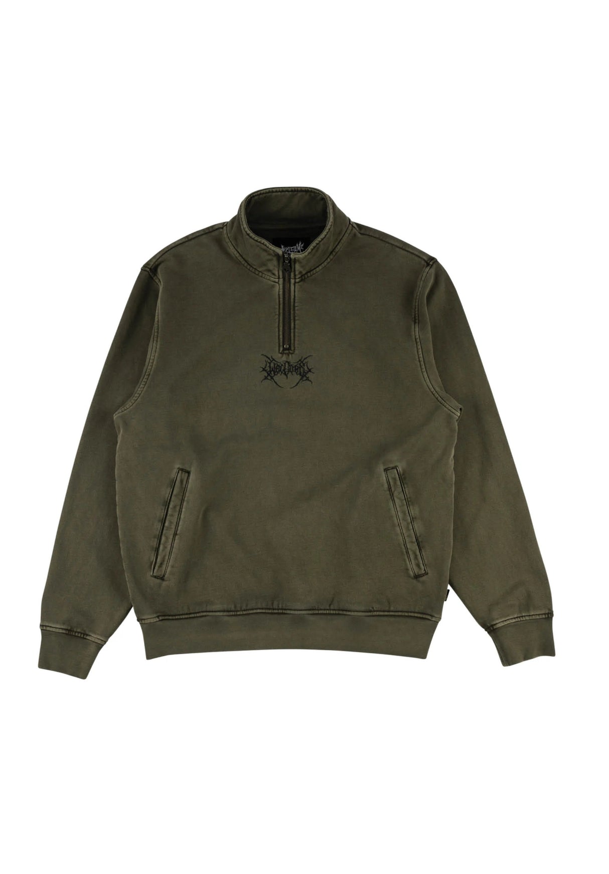 Gouge Embroidered Quarter Zip forest night Vorderansicht