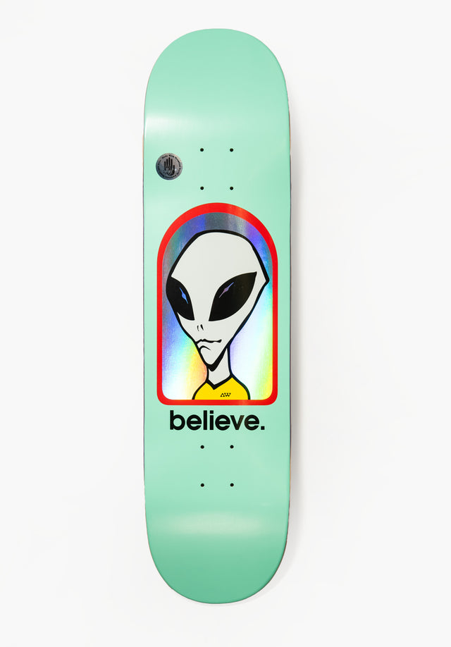 Believe Hologram teal Vorderansicht