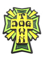 Enamel Pin Cross Logo green Vorderansicht