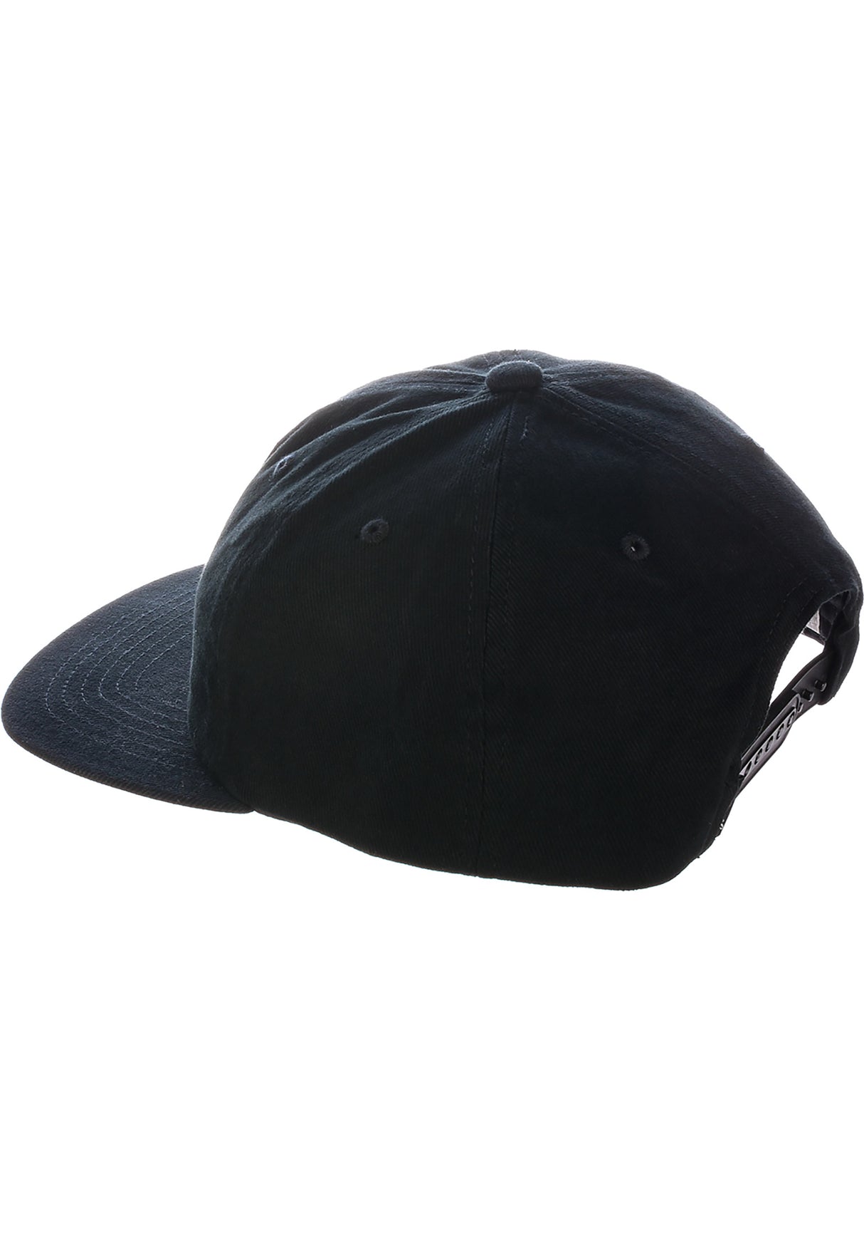 Flat 6-Panel Cap black Rueckenansicht