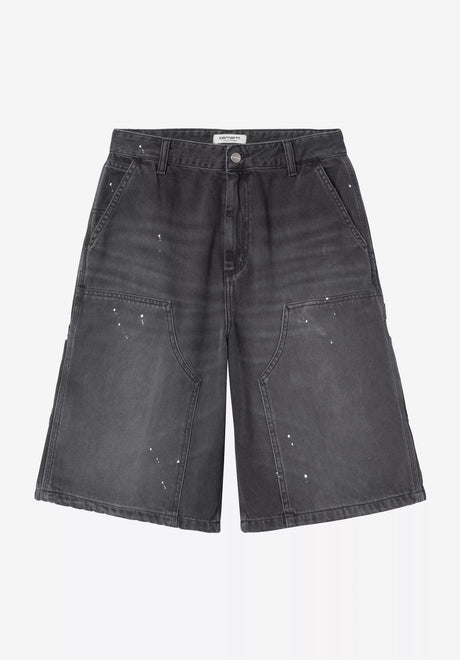W' Nixon Double Knee bluedestroywash-splatter Vorderansicht