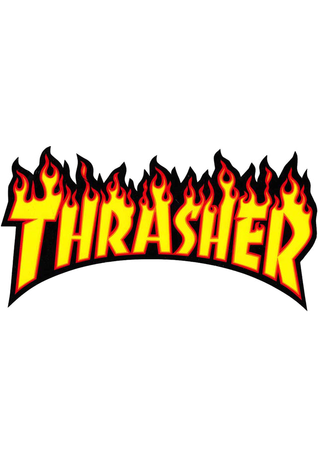 Flame Sticker Large 10 yellow Vorderansicht