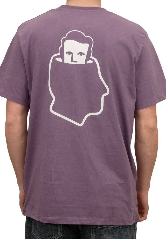 Head Logo aubergine Vorderansicht