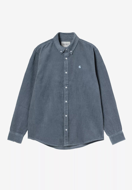 Madison Cord Shirt angelite-angelite Vorderansicht